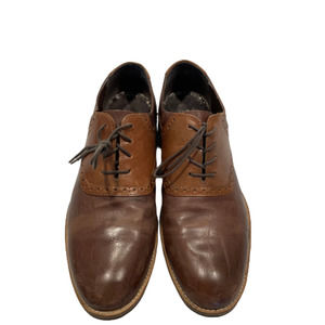 Red Tape Mens Oxford Owen Brown Leather Dress Shoes Size 9 / 9.5 Mismatched